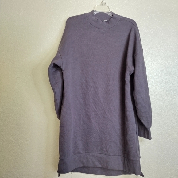 NWT Sweaty Betty One and Done Sweat Dress Gray Oversized Mock Neck sz 8-10 - Picture 2 of 11